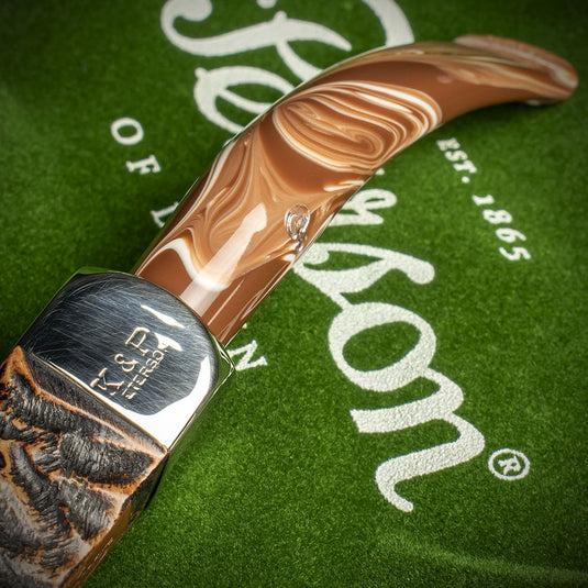 Peterson of Dublin Derry Rusticated Briar Smoking Pipe - Shape 80s - 9mm