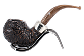 Peterson of Dublin Derry Rusticated Briar Smoking Pipe - Shape XL02 - 9mm
