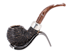 Peterson of Dublin Derry Rusticated Briar Smoking Pipe - Shape XL02 - 9mm