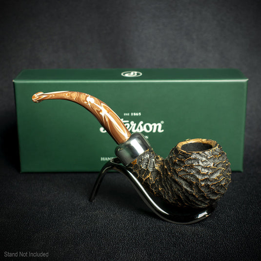 Peterson of Dublin Derry Rusticated Briar Smoking Pipe - Shape XL02 - 9mm