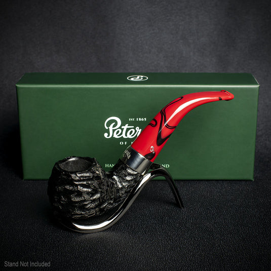 Peterson of Dublin Dracula Rusticated Briar Smoking Pipe - Shape 03