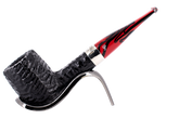 Peterson of Dublin Dracula Rusticated Briar Smoking Pipe - Shape 107