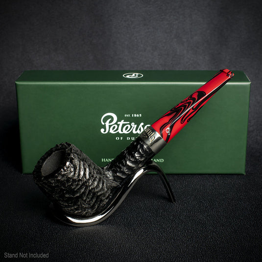 Peterson of Dublin Dracula Rusticated Briar Smoking Pipe - Shape 107