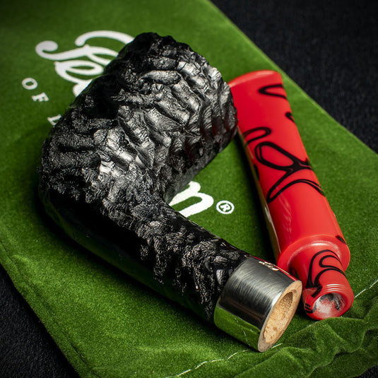 Peterson of Dublin Dracula Rusticated Briar Smoking Pipe - Shape 120
