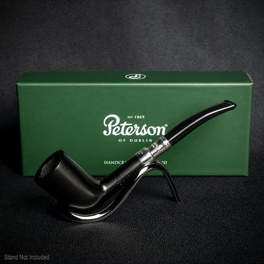Peterson of Dublin Ebony Spigot Briar Smoking Pipe - Shape 124