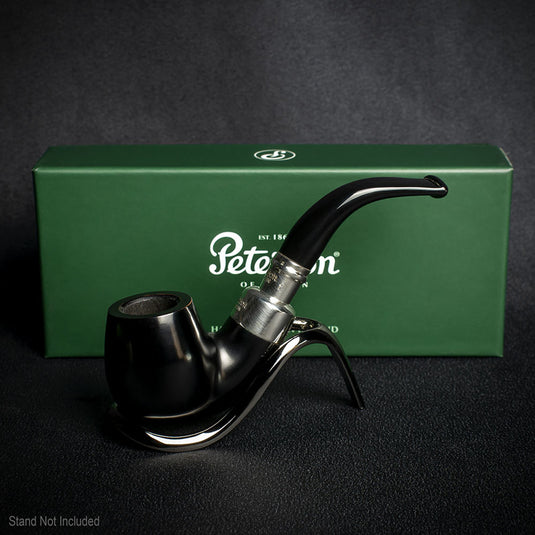 Peterson of Dublin Ebony Spigot Briar Smoking Pipe - Shape 221