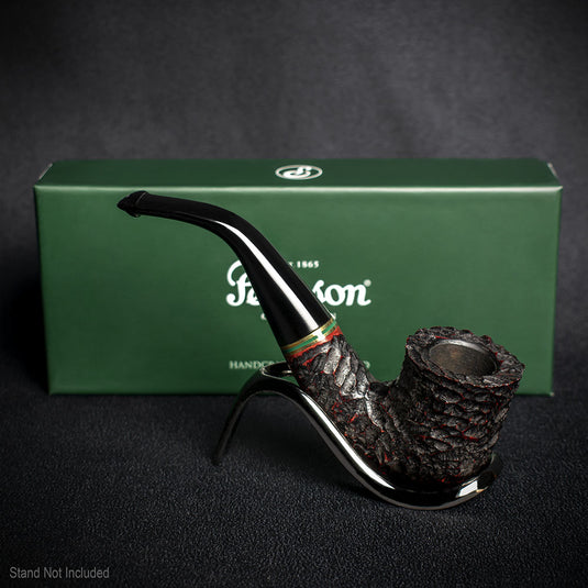 Peterson of Dublin Emerald Rusticated Briar Smoking Pipe - Shape 05 - 9mm