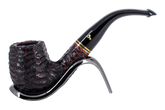Peterson of Dublin Emerald Rusticated Briar Smoking Pipe - Shape 69 - 9mm