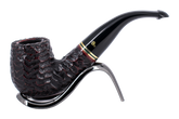 Peterson of Dublin Emerald Rusticated Briar Smoking Pipe - Shape XL90 - 9mm