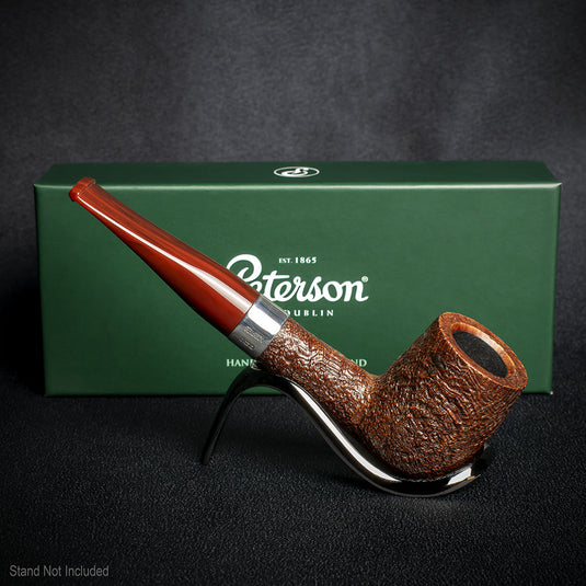 Peterson of Dublin Irish Harp 9mm Sandblast Smoking Pipe - Shape X105