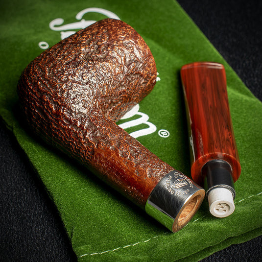Peterson of Dublin Irish Harp 9mm Sandblast Smoking Pipe - Shape X105