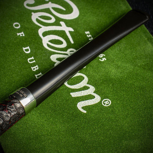 Peterson of Dublin Junior Rusticated Briar Smoking Pipe - Straight Apple