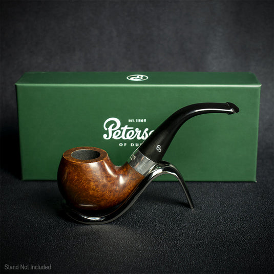 Peterson of Dublin Kildare Silver Mounted Briar Pipe - Shape No.03 9mm Filter