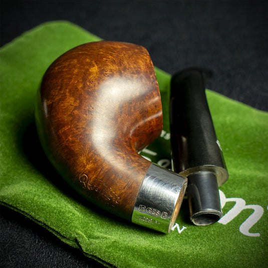 Peterson of Dublin Kildare Silver Mounted Briar Pipe - Shape No.03 9mm Filter