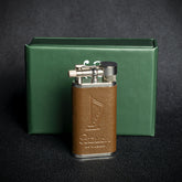 Peterson of Dublin Pipe Lighter - Irish Harp Brown Leather