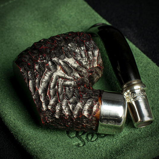 Peterson of Dublin System Spigot Rusticated Briar Smoking Pipe - Shape 304