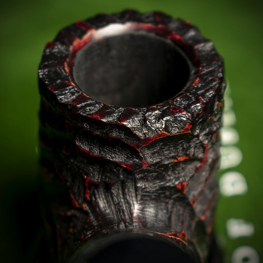 Peterson of Dublin System Rustic Briar Smoking Pipe - Shape No.313