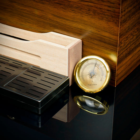Cigar Humidor Walnut 75 Capacity - HU18