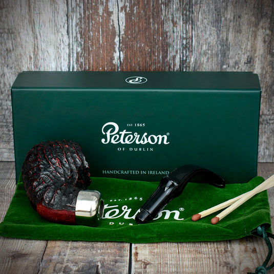 Peterson of Dublin System Rustic Briar Smoking Pipe - Shape No.302