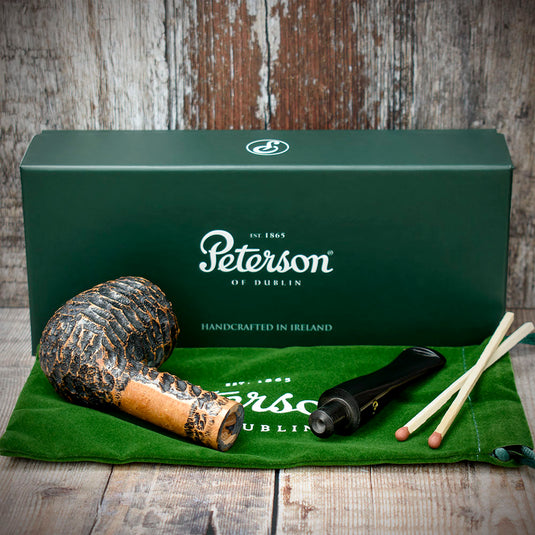 Aran Rusticated Briar Smoking Pipe By Peterson of Dublin - Shape No.106