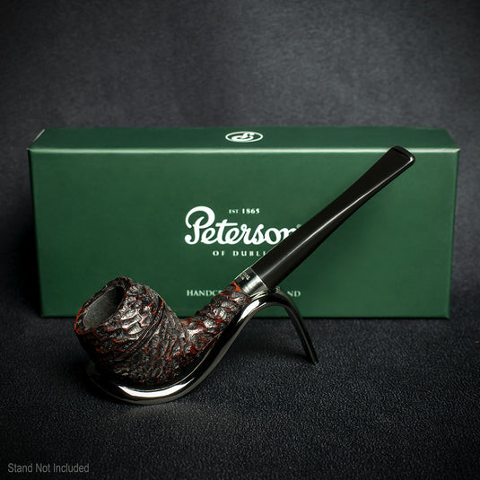 Peterson of Dublin Junior Rusticated Briar Smoking Pipe - Rhodesian