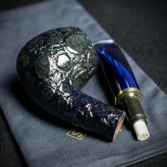 Savinelli Alligator Blue 6mm Briar Smoking Pipe - Shape 626