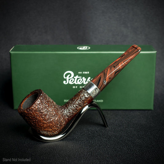 Peterson of Dublin Irish Harp 9mm Sandblast Smoking Pipe - Shape 107