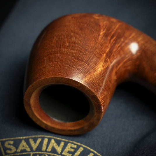 Savinelli Brown Smooth Churchwarden Briar Pipe - Shape 601