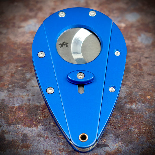 Xikar Xi-1 Blue Anodised 100BL Double Blade Cigar Cutter