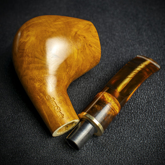 Jean Claude 9mm Filter Tortoise Shell Briar Smoking Pipe - Shape 02