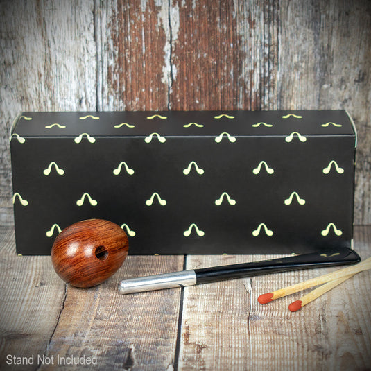 Smoke-King Metal Pipe Brown Poa Rosa Wood Egg Shape Bowl