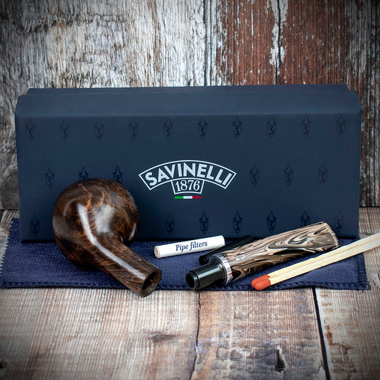 Savinelli Morellina Smooth Brown (315S) 6mm - Briar Pipe