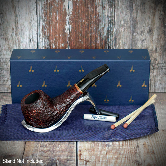 Savinelli Lollo Rusticated Brown (Marrone) 01 - 6mm Briar Pipe