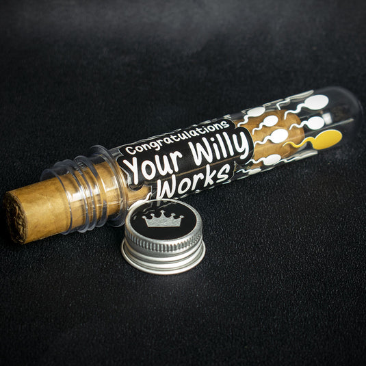 Congradulations Your Willy Works Cigar Gift Tube
