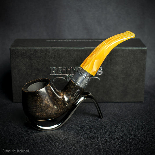 Rattray's Monarch Black 9mm Briar Smoking Pipe - Shape 4