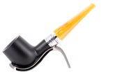 Rattray's Monarch Black 9mm Briar Smoking Pipe - Shape 5