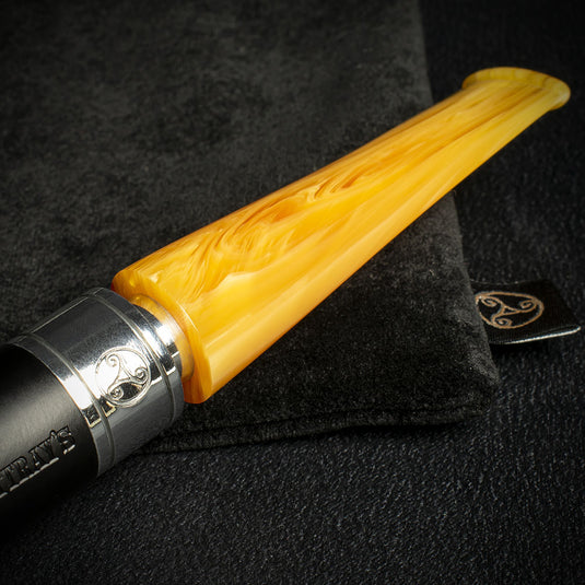 Rattray's Monarch Black 9mm Briar Smoking Pipe - Shape 5