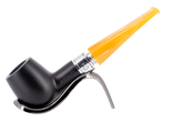 Rattray's Monarch Black 9mm Briar Smoking Pipe - Shape 18