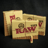 RAW Natural Pre-Rolled Filter Tips - Bundle of 3