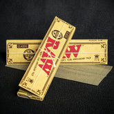 RAW King Size Slim Rolling Papers & Tips Classic Connoisseur - Bundle of 2
