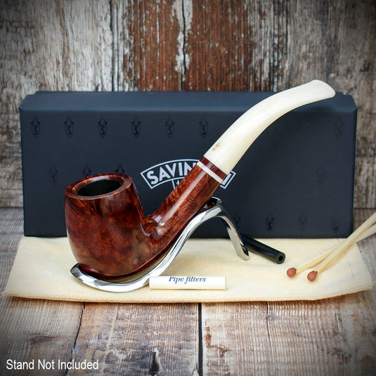 Savinelli Avorio Smooth Burgundy 606 - 6mm Briar Pipe