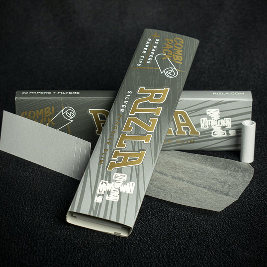 Rizla King Size Silver Slim Rolling Papers & Tips - Combi Pack