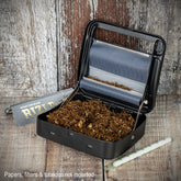 "Cool" Adjustable Black Metal Automatic Rolling Box - Cloth Blind