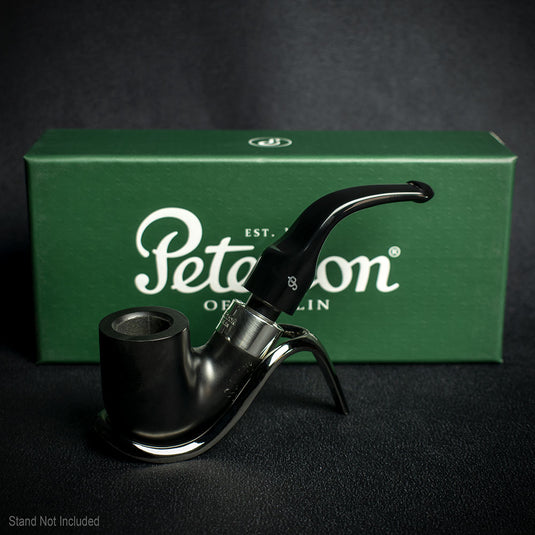 Peterson of Dublin Deluxe System Ebony 8s Briar Smoking Pipe - Shape 68