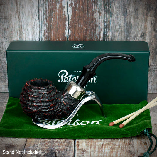 Peterson of Dublin System Rustic Briar Smoking Pipe - Shape No.302