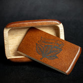 Snuff Box Wooden Sliding Lid - Red Oak Finish