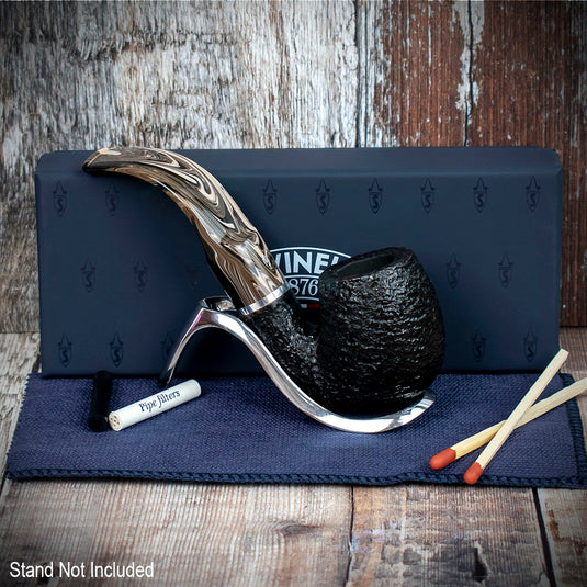 Savinelli Morellina Rustic Black (614R) 6mm - Briar Pipe