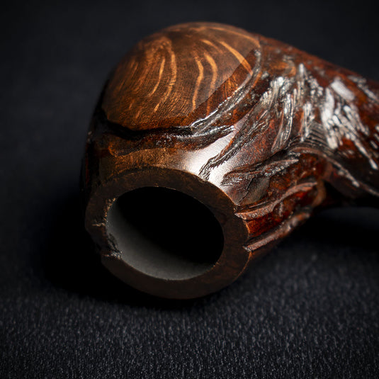 Jean Claude 9mm Filter Dark Rustic Briar Smoking Pipe - Shape 55