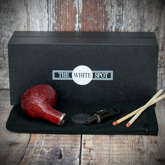 Alfred Dunhill White Spot Briar Smoking Pipe - Ruby Bark 4901
