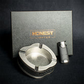 Honest Lighter & Ashtray Set - Chrome **DISC**